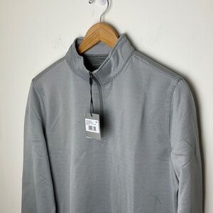 Hickey Freeman Grey Quarter Zip Pullover NWT